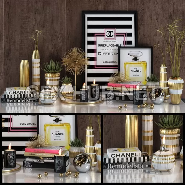 FURNITURE 3D MODELS – Chanel decorative set