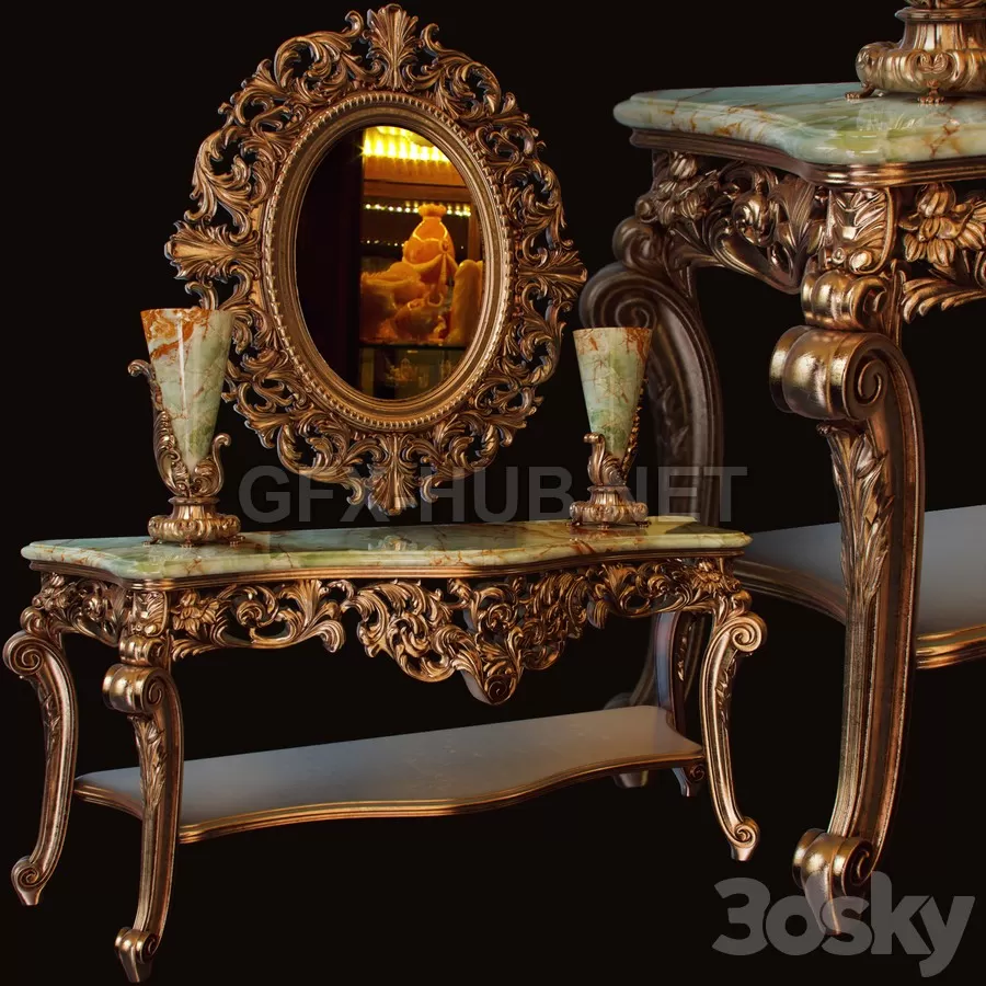 FURNITURE 3D MODELS – Chelini console classic