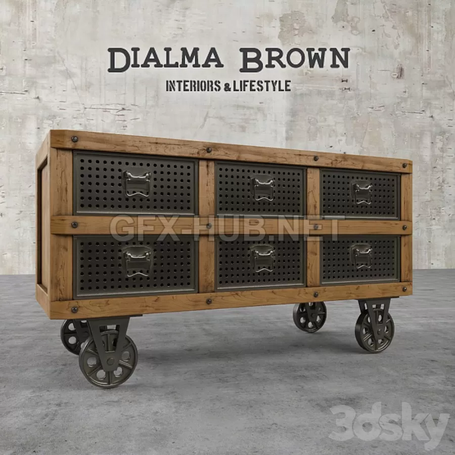 FURNITURE 3D MODELS – Chest DIALMA BROWN DB003661