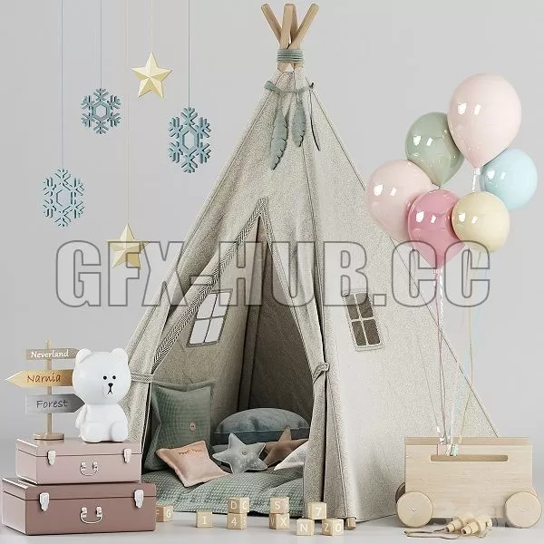 FURNITURE 3D MODELS – Child Room Decor 11