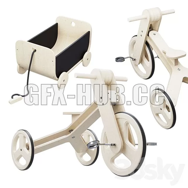 FURNITURE 3D MODELS – Children Bicycle 1