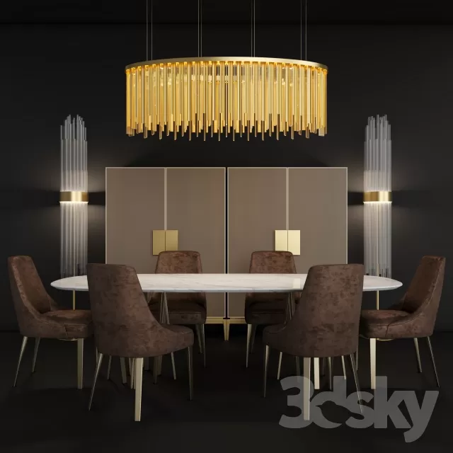 3DSKYMODEL – Dining Table sets – 3954