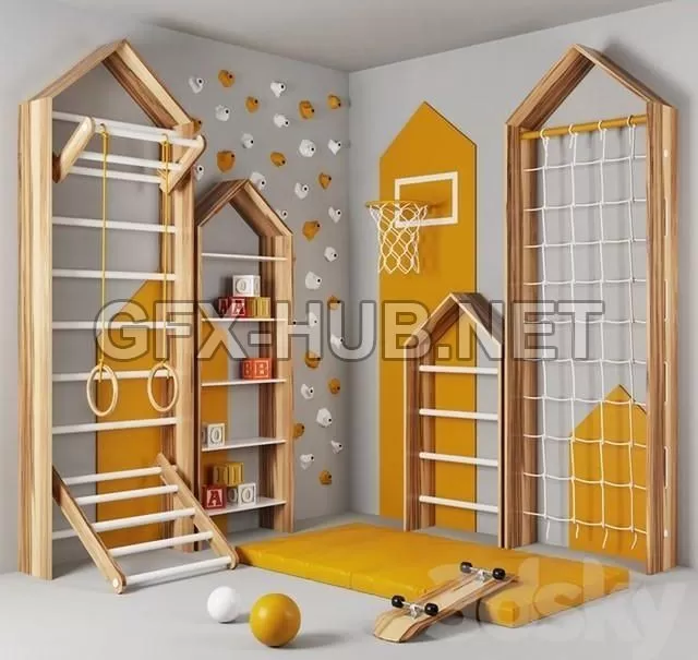 FURNITURE 3D MODELS – Childrens complex Set 3