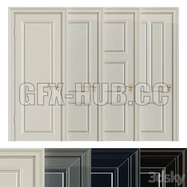 FURNITURE 3D MODELS – Classic Interior Doors 2