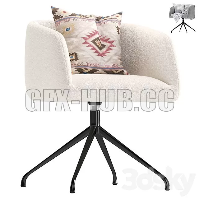 FURNITURE 3D MODELS – Coco Republic Jackson Desk Chair