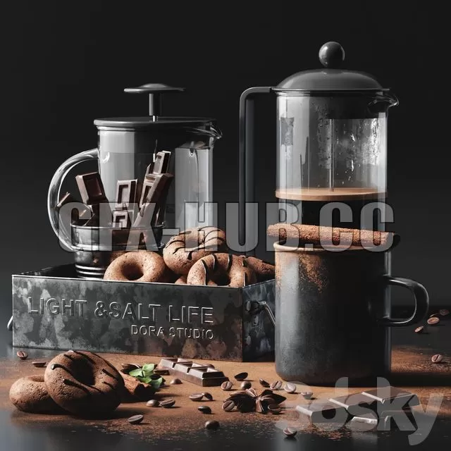 FURNITURE 3D MODELS – Coffee Set 3