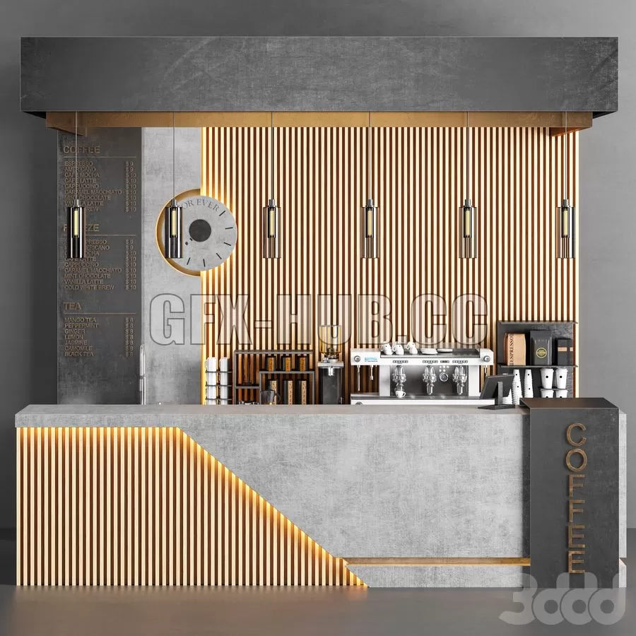FURNITURE 3D MODELS – Coffee Shop 0001