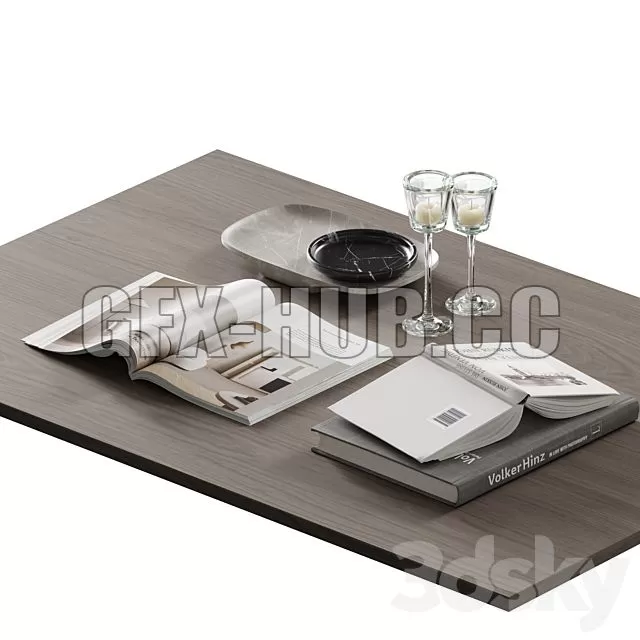 FURNITURE 3D MODELS – Coffee Table Decor Set 001