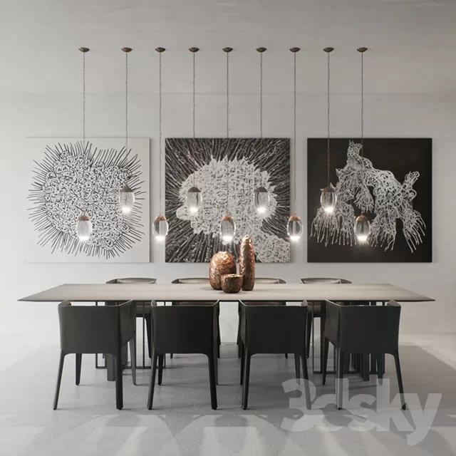 3DSKYMODEL – Dining Table sets – 3966