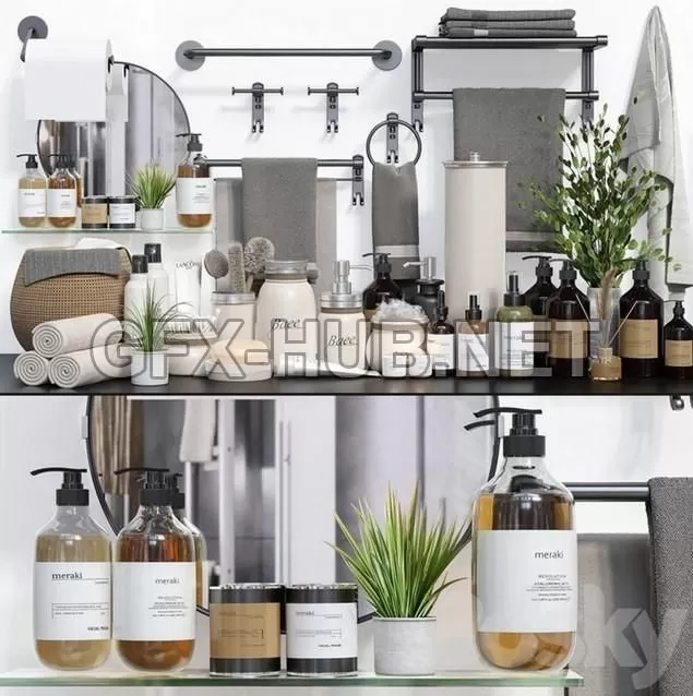 FURNITURE 3D MODELS – Collaction Bathroom Accessories Vol 2