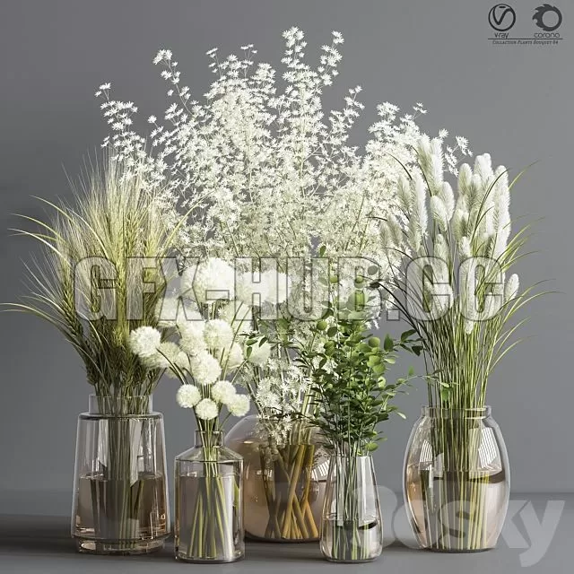 FURNITURE 3D MODELS – Collaction Plants Bouquet 04