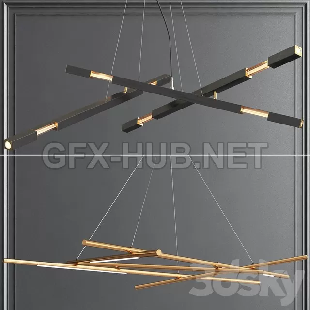 FURNITURE 3D MODELS – Collection of Minimalist Chandelier