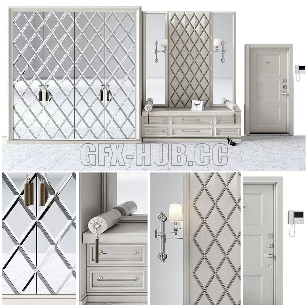 FURNITURE 3D MODELS – Composition in the Hallway 44 FURNITURE 3D MODELS – Composition in the Hallway 44