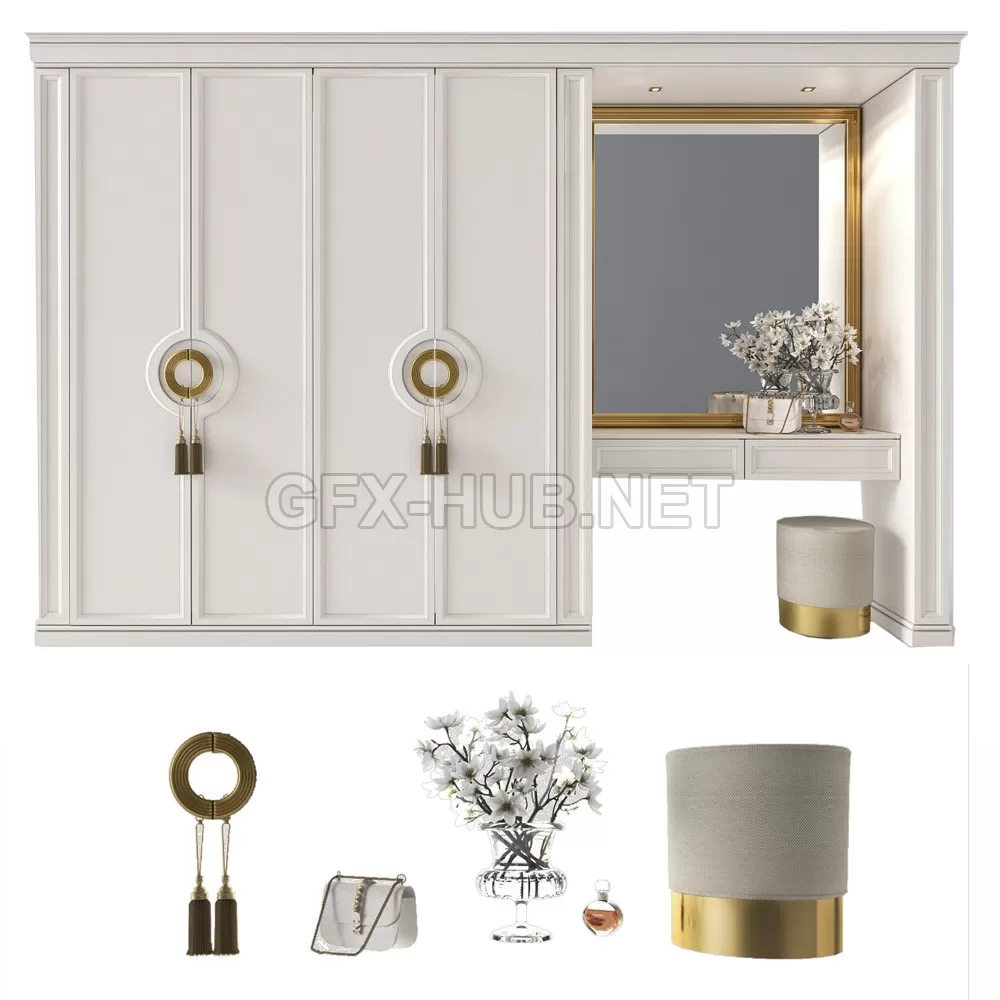 FURNITURE 3D MODELS – Composition in the hallway 83 FURNITURE 3D MODELS – Composition in the hallway 83