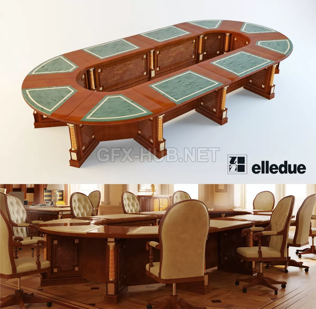 FURNITURE 3D MODELS – conference table ELLEDUE TUDOR FURNITURE 3D MODELS – conference table ELLEDUE TUDOR