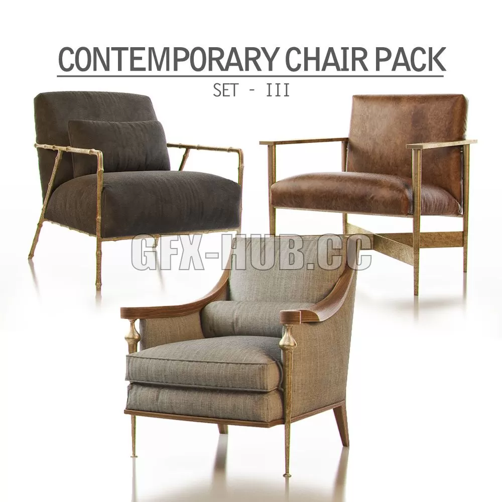 FURNITURE 3D MODELS – Contemporary Chair Pack – Set III FURNITURE 3D MODELS – Contemporary Chair Pack – Set III
