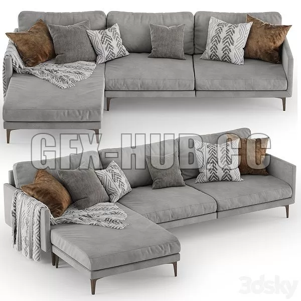FURNITURE 3D MODELS – Corner Sofa CENTQUATRE Duvivier Canapes FURNITURE 3D MODELS – Corner Sofa CENTQUATRE Duvivier Canapes
