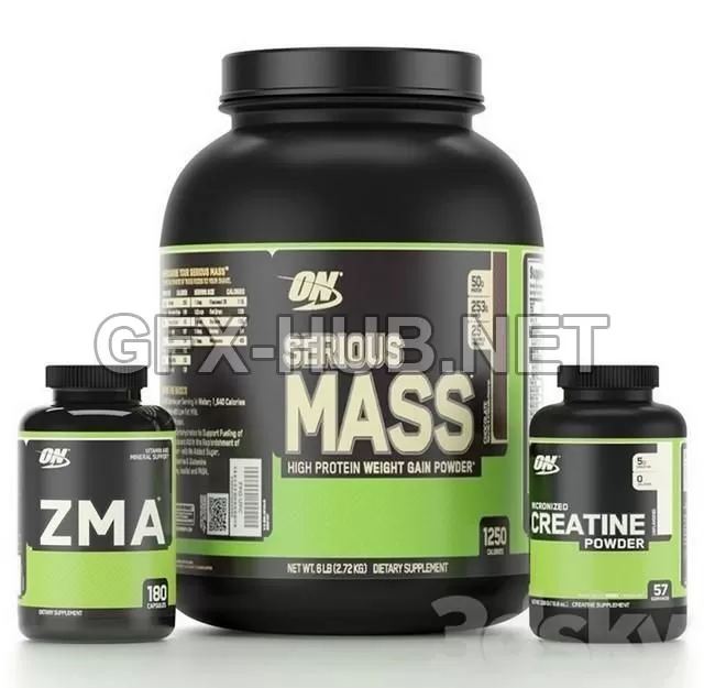 FURNITURE 3D MODELS – cratine & serious mass & zma supplement bottle FURNITURE 3D MODELS – cratine & serious mass & zma supplement bottle