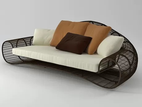 FURNITURE 3D MODELS – Croissant Sofa FURNITURE 3D MODELS – Croissant Sofa