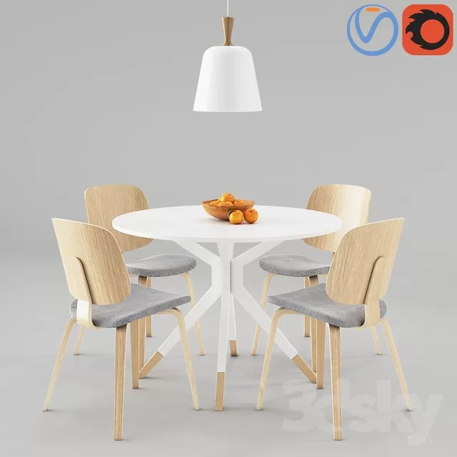 3DSKYMODEL – Dining Table sets – 3983