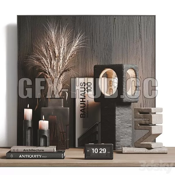 FURNITURE 3D MODELS – Dark Decor Set FURNITURE 3D MODELS – Dark Decor Set