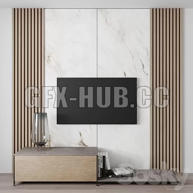 FURNITURE 3D MODELS – De Padova RIG TV Wall FURNITURE 3D MODELS – De Padova RIG TV Wall