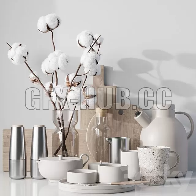 FURNITURE 3D MODELS – Decor Kitchen Set 2 FURNITURE 3D MODELS – Decor Kitchen Set 2