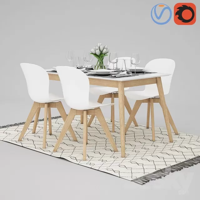 3DSKYMODEL – Dining Table sets – 3987