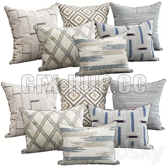 FURNITURE 3D MODELS – Decorative Pillows 104 FURNITURE 3D MODELS – Decorative Pillows 104