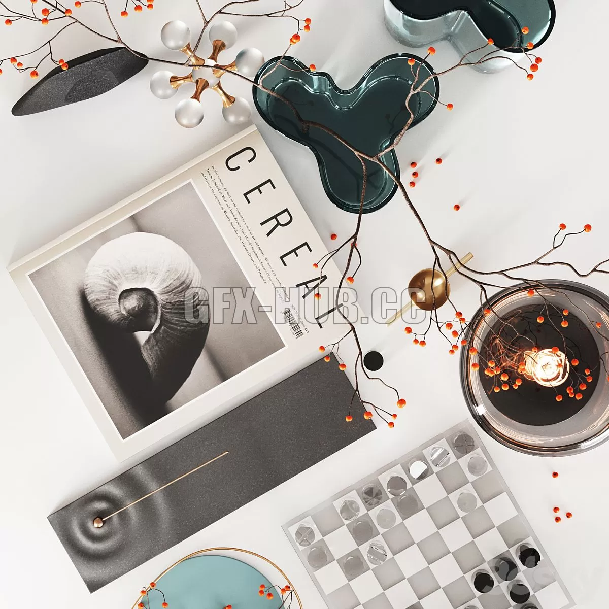 FURNITURE 3D MODELS – Decorative Set 0000006 FURNITURE 3D MODELS – Decorative Set 0000006