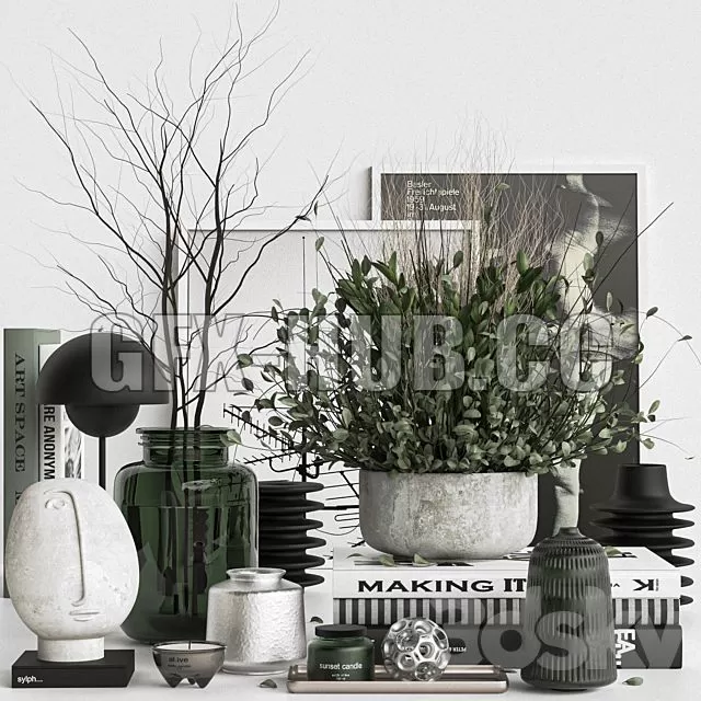 FURNITURE 3D MODELS – Decorative Set 0022 FURNITURE 3D MODELS – Decorative Set 0022