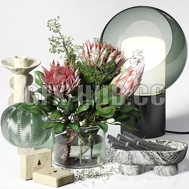 FURNITURE 3D MODELS – Decorative Set 019 with a Bouquet of Proteus FURNITURE 3D MODELS – Decorative Set 019 with a Bouquet of Proteus