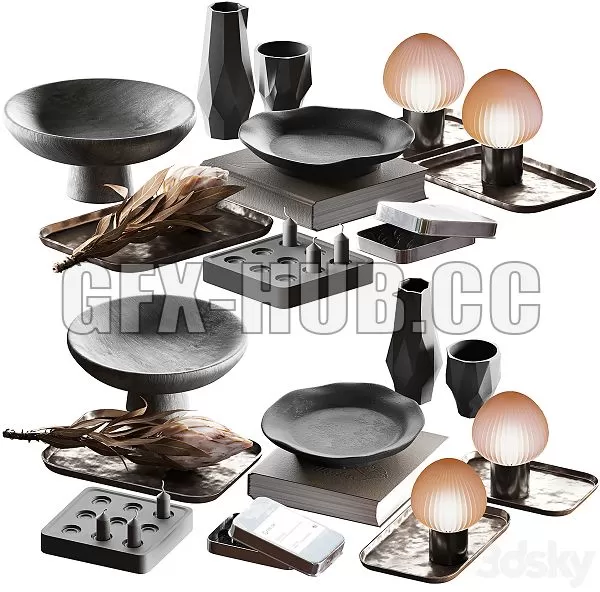 FURNITURE 3D MODELS – Decorative Set 022 Geometric FURNITURE 3D MODELS – Decorative Set 022 Geometric