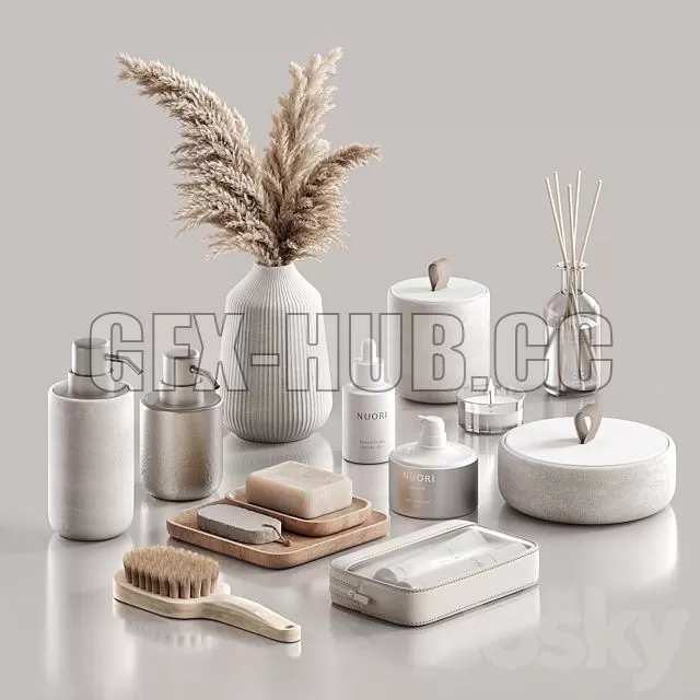 FURNITURE 3D MODELS – Decorative Set 038 FURNITURE 3D MODELS – Decorative Set 038