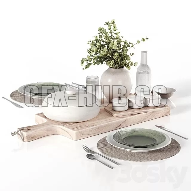 FURNITURE 3D MODELS – Decorative Set 041 FURNITURE 3D MODELS – Decorative Set 041