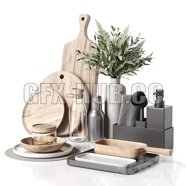 FURNITURE 3D MODELS – Decorative Set 045 FURNITURE 3D MODELS – Decorative Set 045