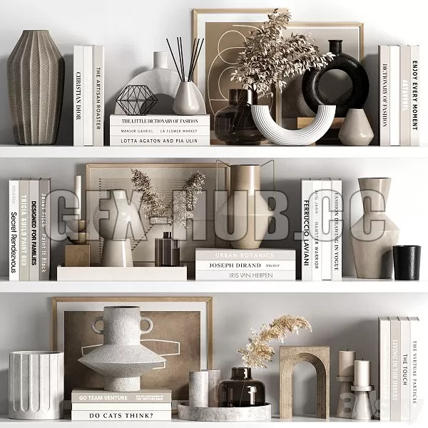 FURNITURE 3D MODELS – Decorative Set 62 FURNITURE 3D MODELS – Decorative Set 62