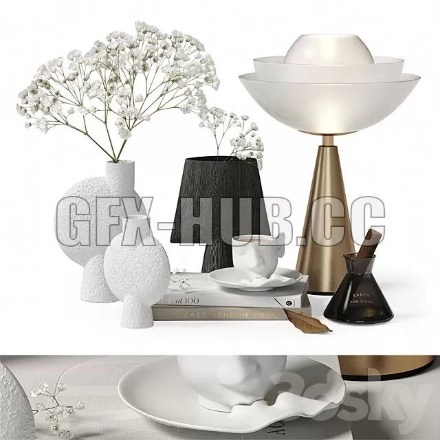 FURNITURE 3D MODELS – Decorative Set Cup Kiss FURNITURE 3D MODELS – Decorative Set Cup Kiss