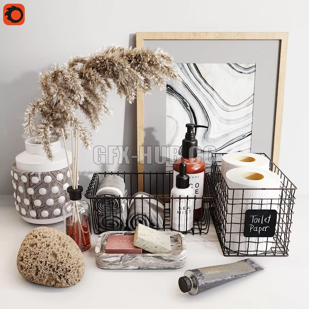 FURNITURE 3D MODELS – Decorative Set for a Bath 4 FURNITURE 3D MODELS – Decorative Set for a Bath 4