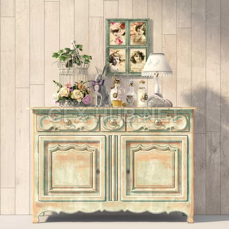 FURNITURE 3D MODELS – Decorative set of Provence FURNITURE 3D MODELS – Decorative set of Provence