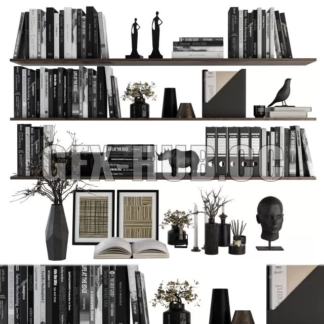 FURNITURE 3D MODELS – Decorative Set on Shelves and Decor Objects FURNITURE 3D MODELS – Decorative Set on Shelves and Decor Objects