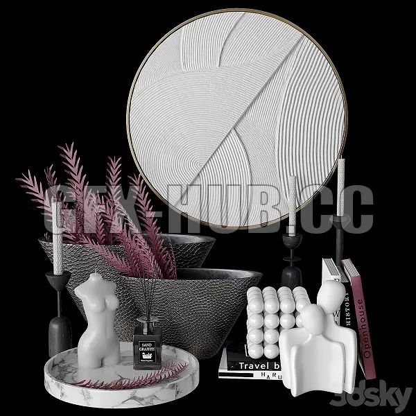 FURNITURE 3D MODELS – Decorative Set with Bas Relief FURNITURE 3D MODELS – Decorative Set with Bas Relief