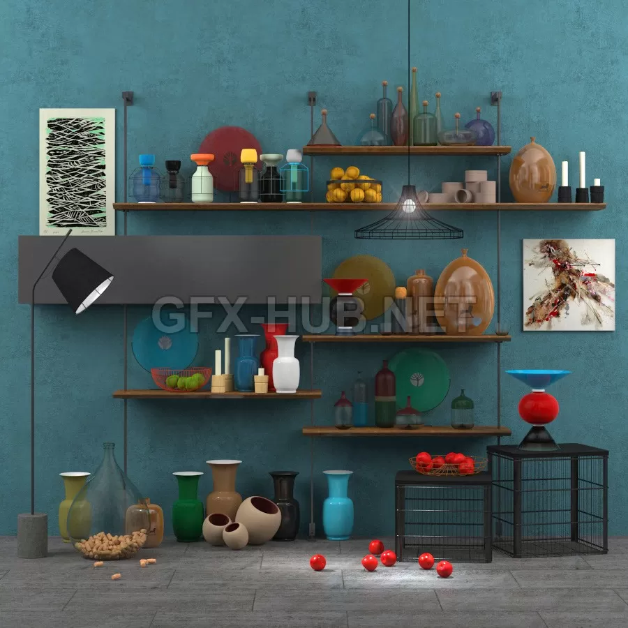 FURNITURE 3D MODELS – Decorative set with shelving Cattelan Airport FURNITURE 3D MODELS – Decorative set with shelving Cattelan Airport