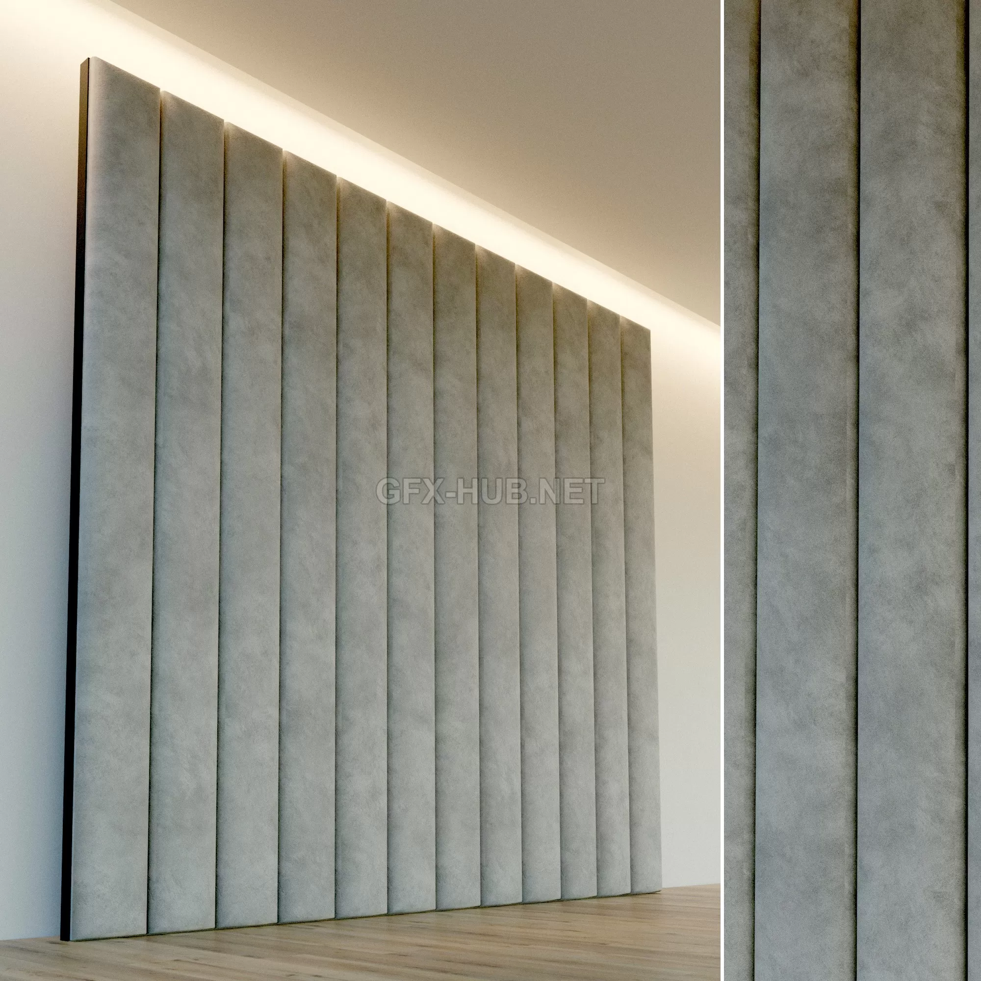 FURNITURE 3D MODELS – Decorative Wall Soft Panel 43 FURNITURE 3D MODELS – Decorative Wall Soft Panel 43