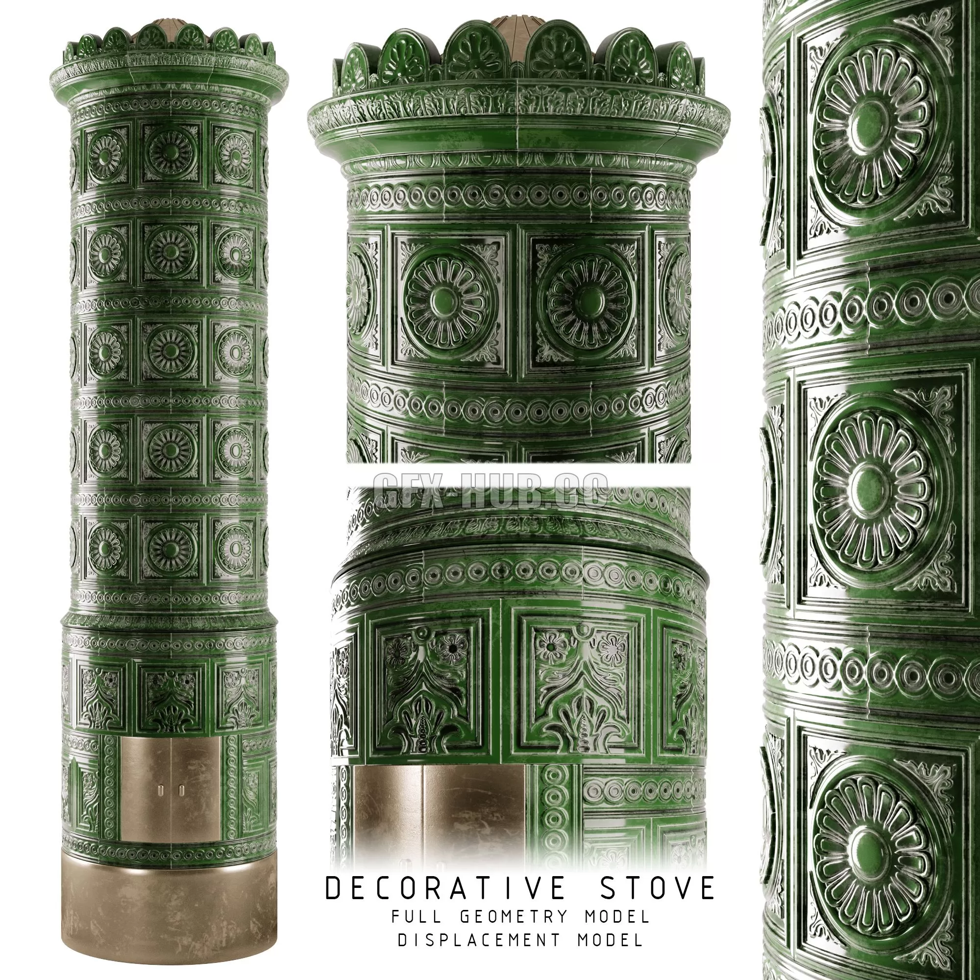 FURNITURE 3D MODELS – Decorative XIX Century Tiled Stove FURNITURE 3D MODELS – Decorative XIX Century Tiled Stove