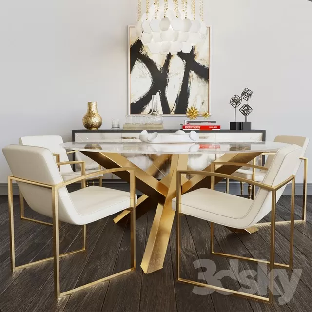 3DSKYMODEL – Dining Table sets – 3997