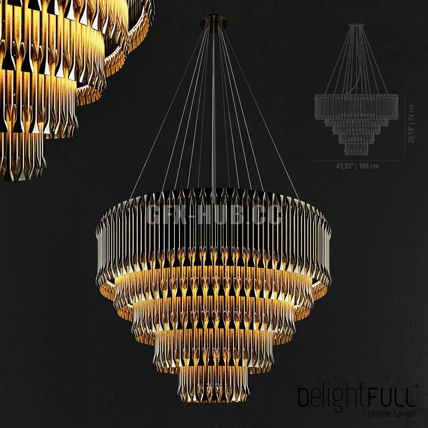 FURNITURE 3D MODELS – Delightfull MATHENY suspension light FURNITURE 3D MODELS – Delightfull MATHENY suspension light