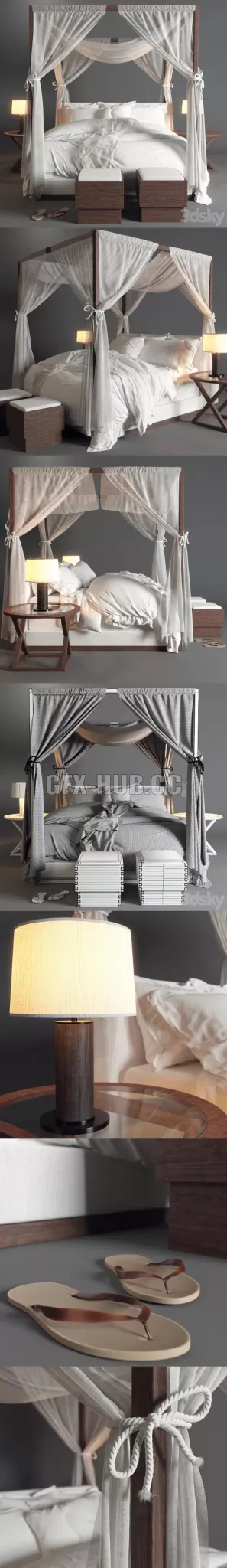 FURNITURE 3D MODELS – Desert Modern Canopy Bed Ralph Lauren FURNITURE 3D MODELS – Desert Modern Canopy Bed Ralph Lauren