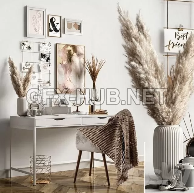 FURNITURE 3D MODELS – Designer’s workplace FURNITURE 3D MODELS – Designer’s workplace