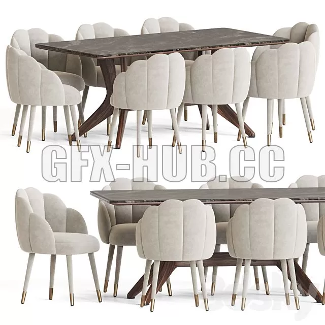 FURNITURE 3D MODELS – Dining Set 47 FURNITURE 3D MODELS – Dining Set 47